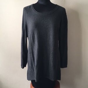 Style & Co charcoal gray pullover sweater sz L